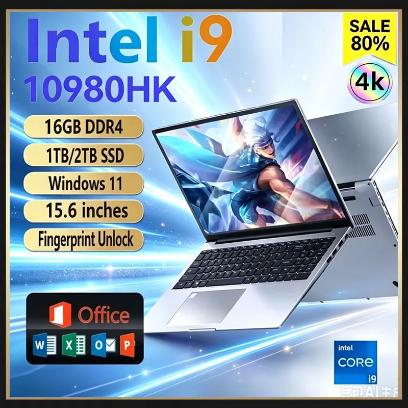 Ssd 1Tb - 15.6인치 휴대용 노트북, 인텔 코어 i9-10980HK