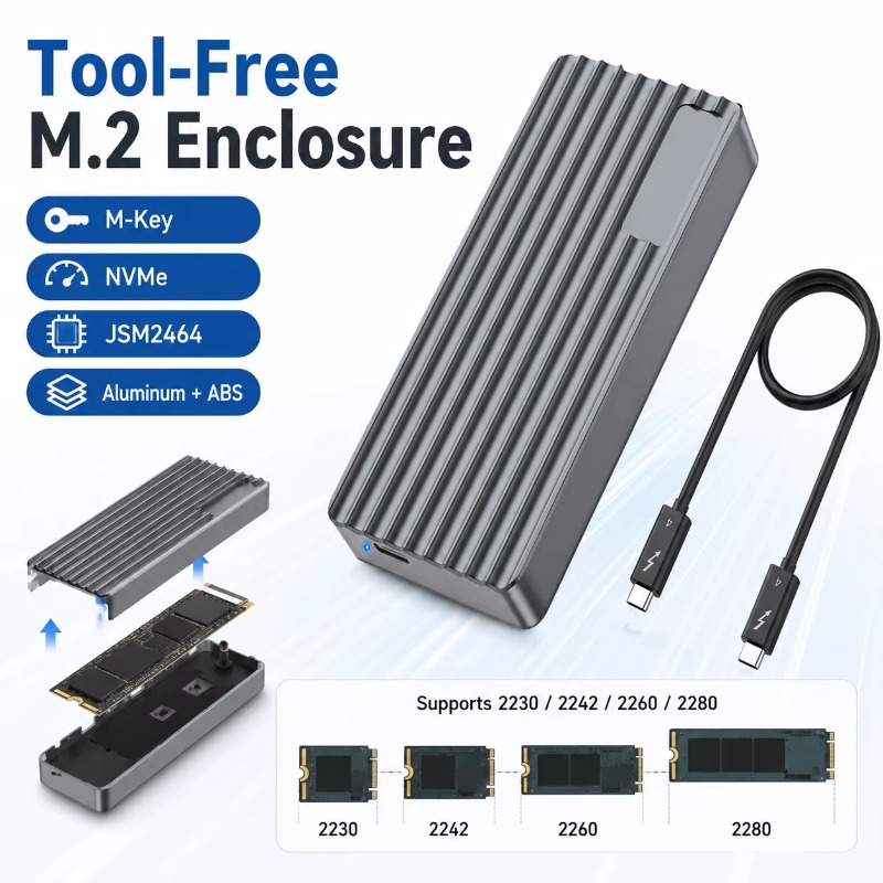 TBT3/USB4 M.2 NVMe SSD 인클로저 40 - Nvme Ssd 리뷰 및 가격